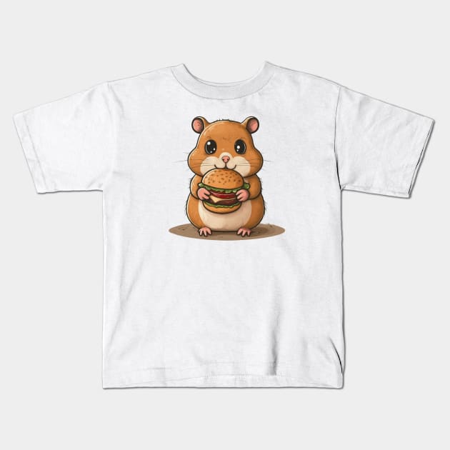 Hamster burger art Kids T-Shirt by CANDD ART